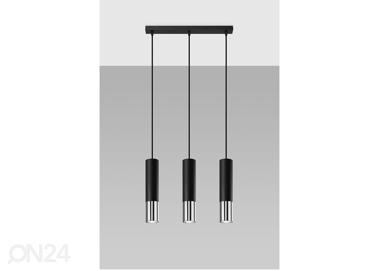 Laelamp Loopez 3L, must/kroom suurendatud