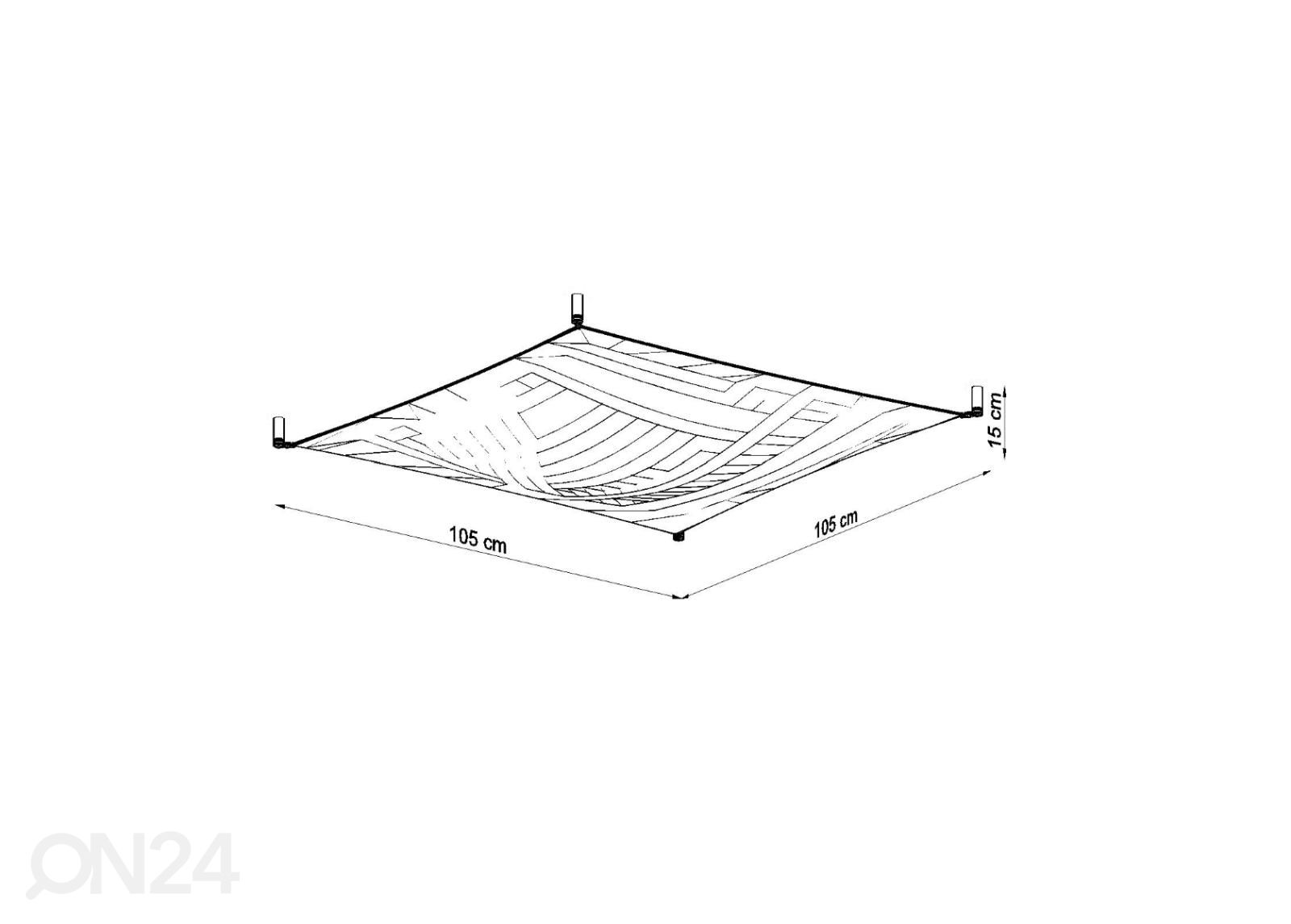 Laelamp Luna 2, valge suurendatud mõõdud