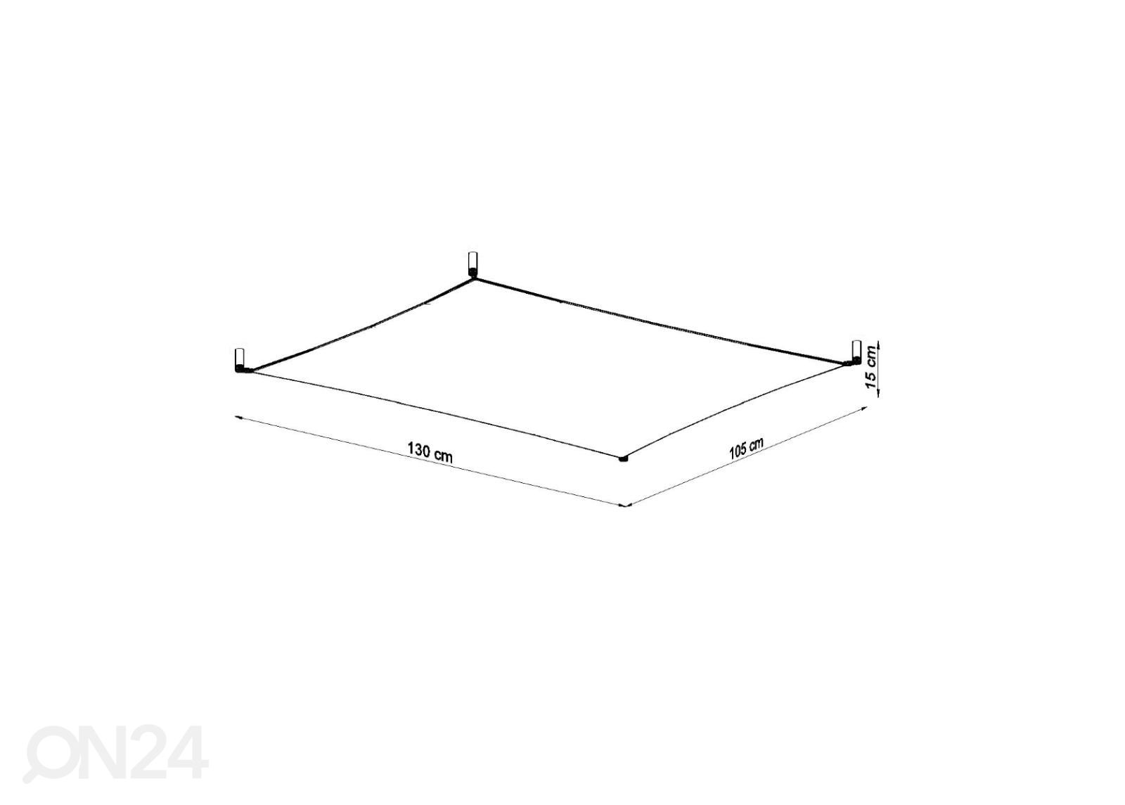 Laelamp Luna 3, valge suurendatud mõõdud