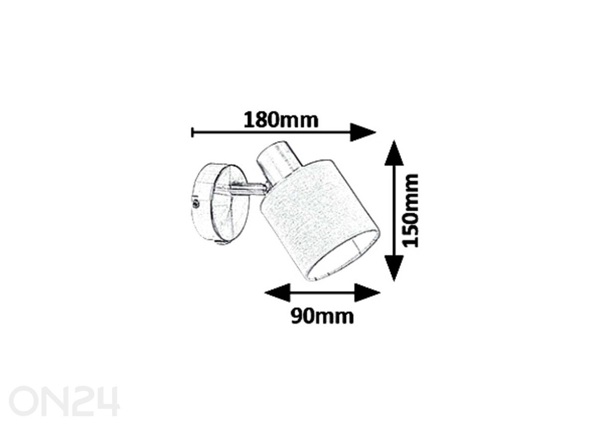 Laelamp Natina 1 suurendatud mõõdud