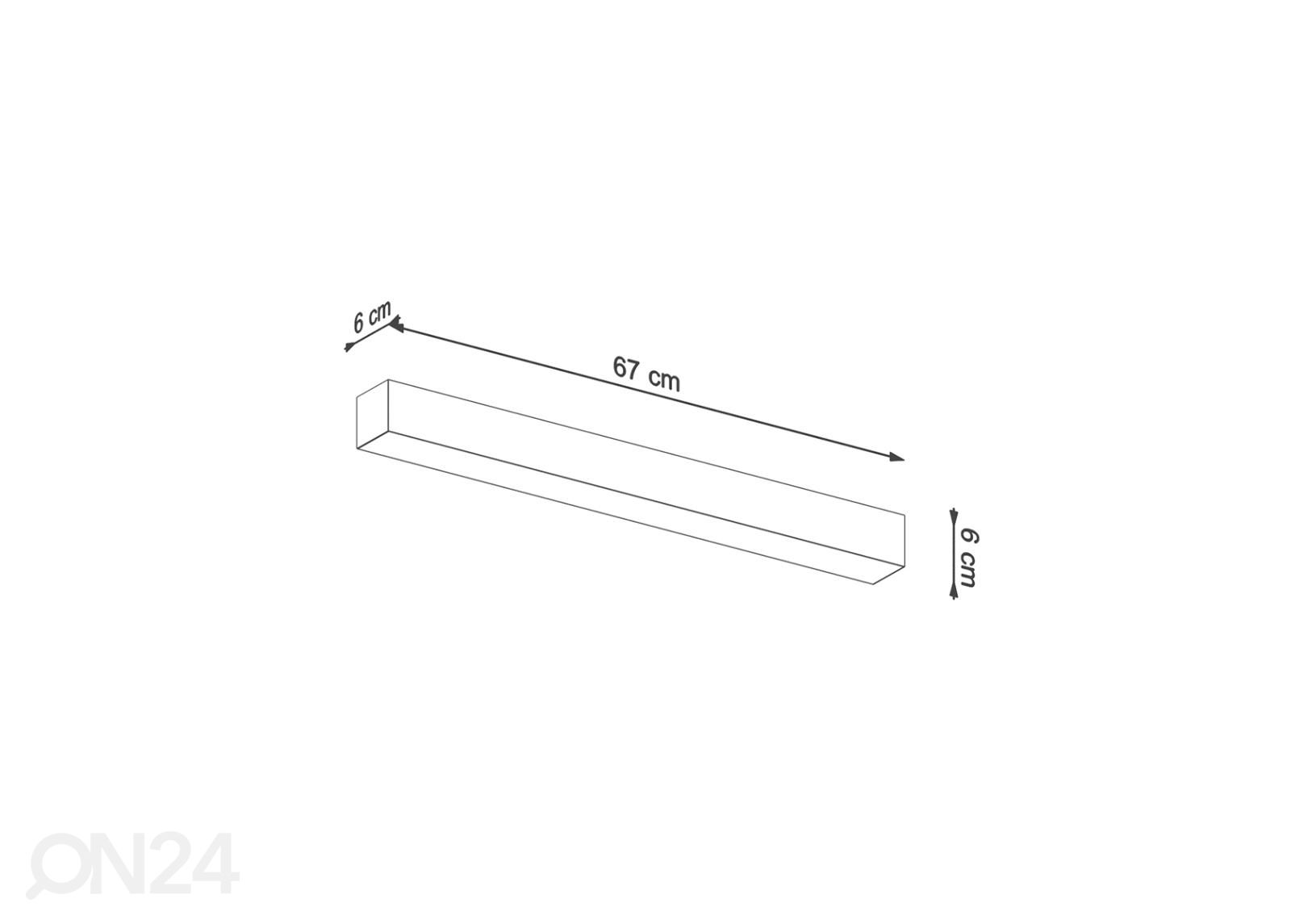 Laelamp Pinne 67, 4000K suurendatud mõõdud