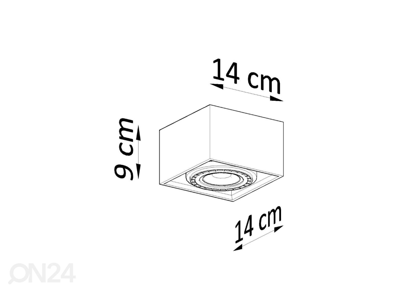 Laelamp Quatro 1, betoon suurendatud mõõdud
