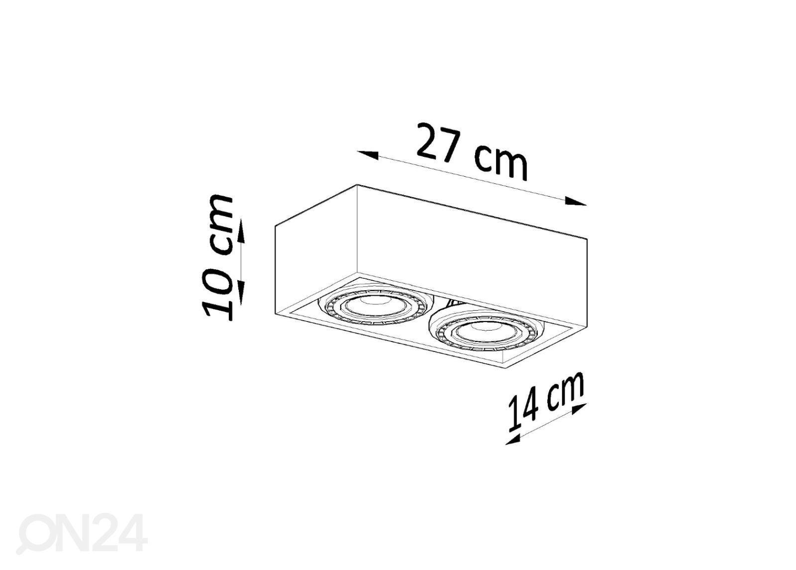 Laelamp Quatro 2, naturaalne puit suurendatud mõõdud