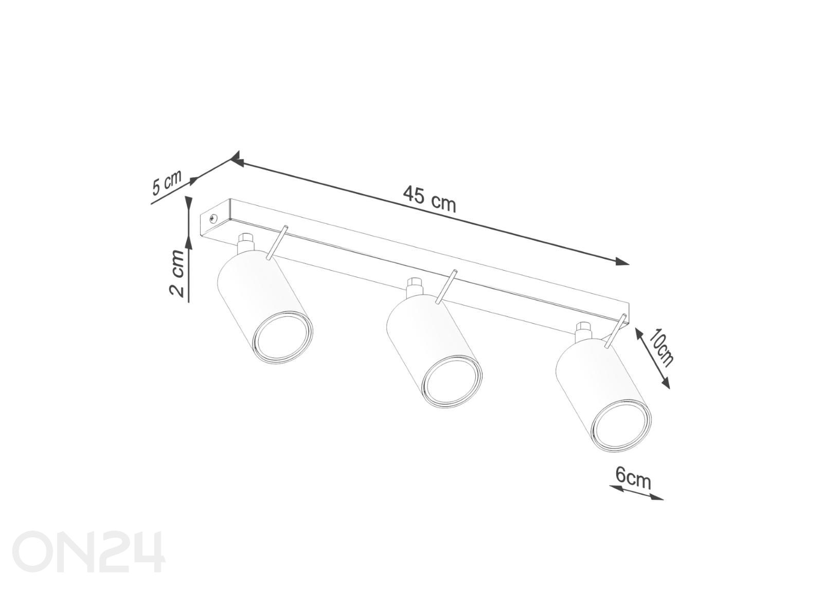 Laelamp Ring 3, beež suurendatud mõõdud