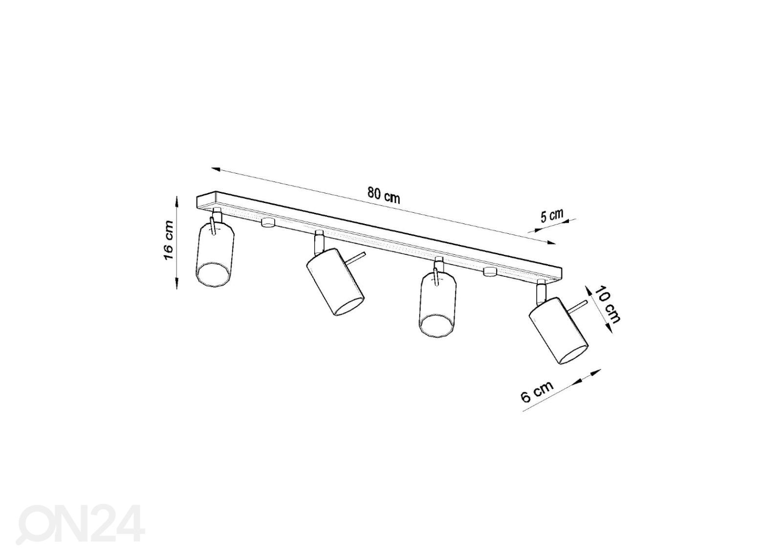 Laelamp Ring 4L, must suurendatud