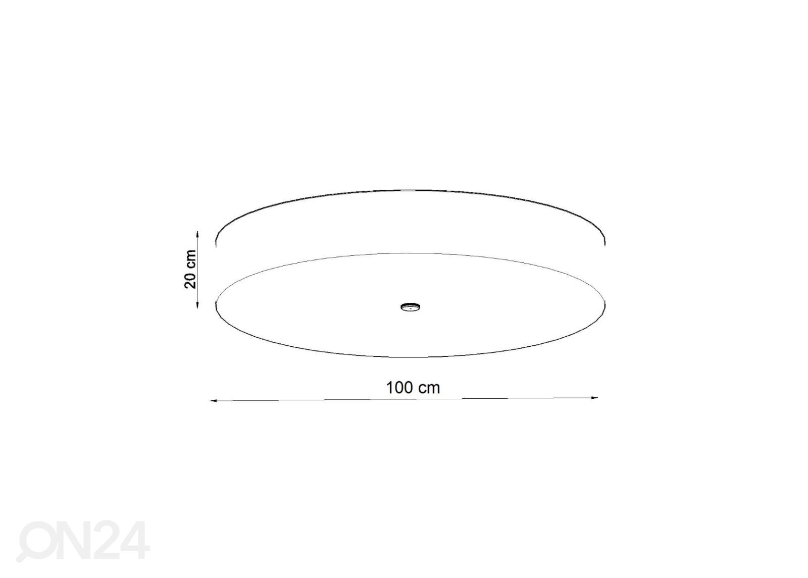 Laelamp Skala 100, valge suurendatud mõõdud
