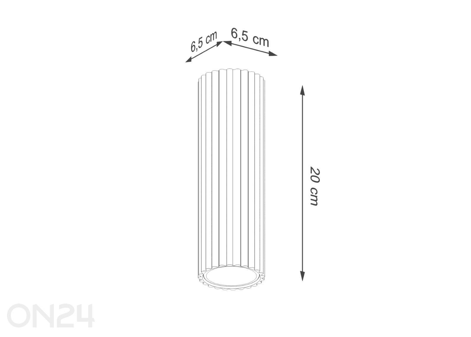 Laevalgusti KARBON 20 suurendatud mõõdud