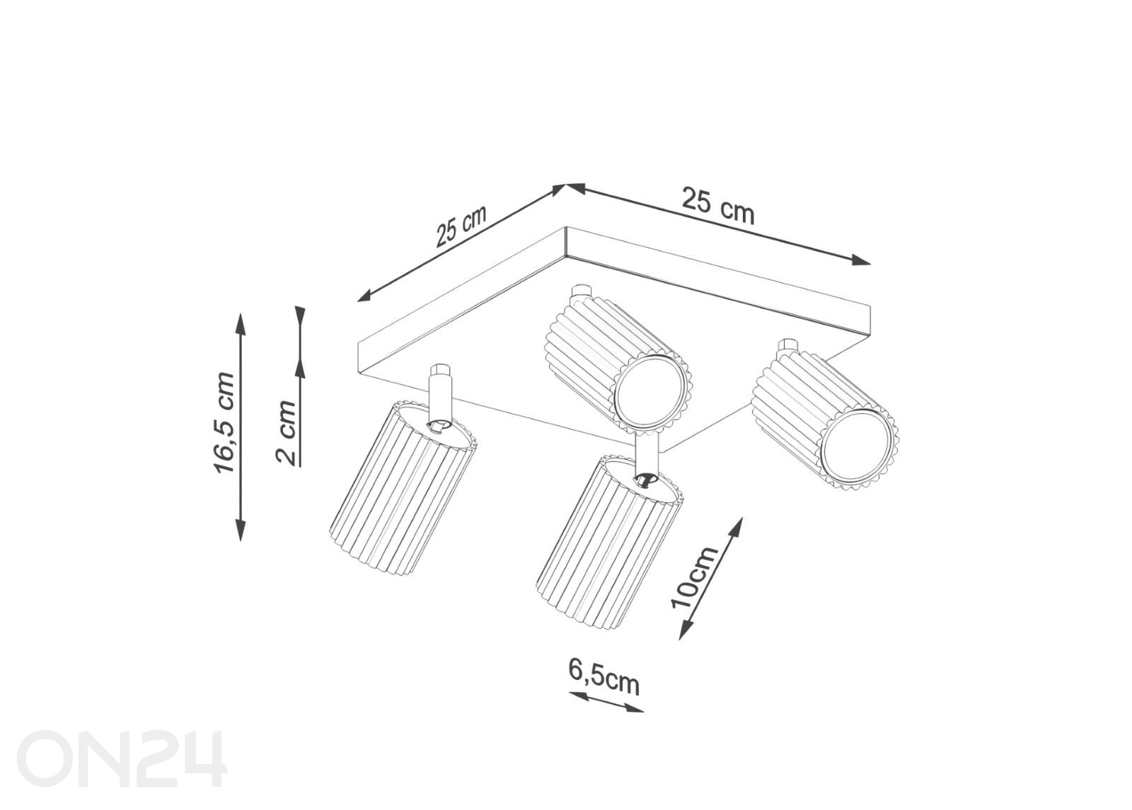 Laevalgusti Karbon 4 suurendatud mõõdud