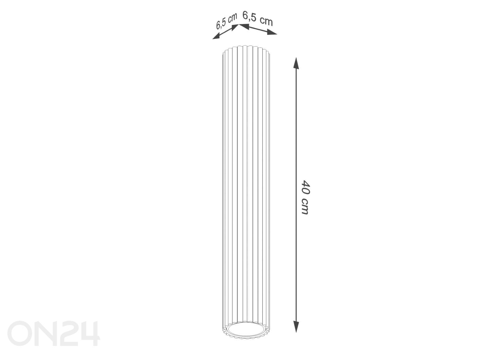 Laevalgusti Karbon 40 suurendatud mõõdud