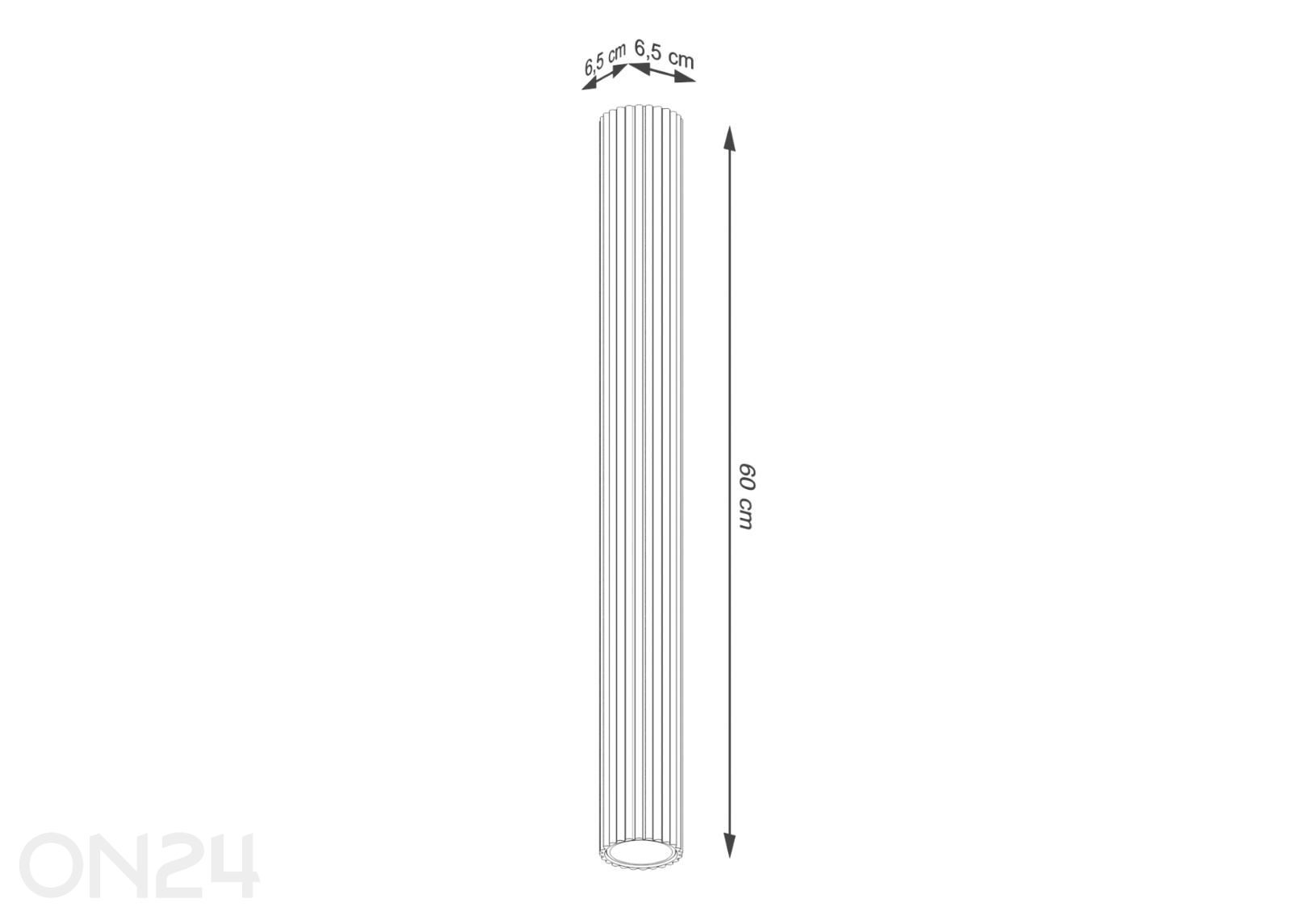 Laevalgusti Karbon 60 suurendatud mõõdud