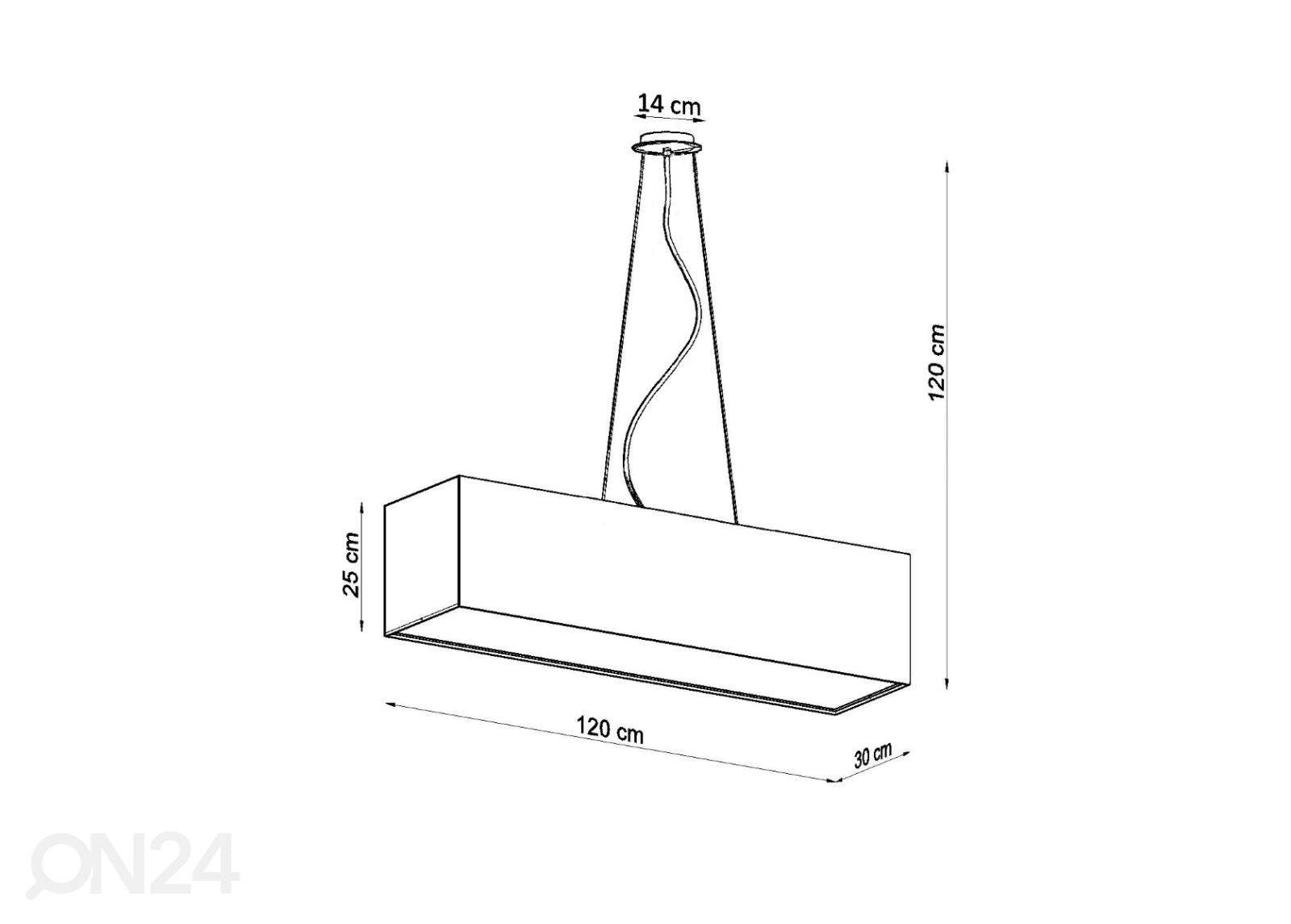 Laevalgusti Santa 120 suurendatud mõõdud
