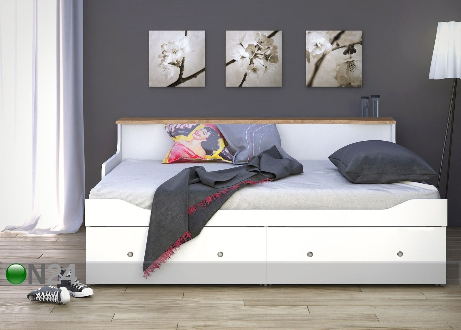 Lahtikäiv voodi Combee 80/160x200 cm suurendatud