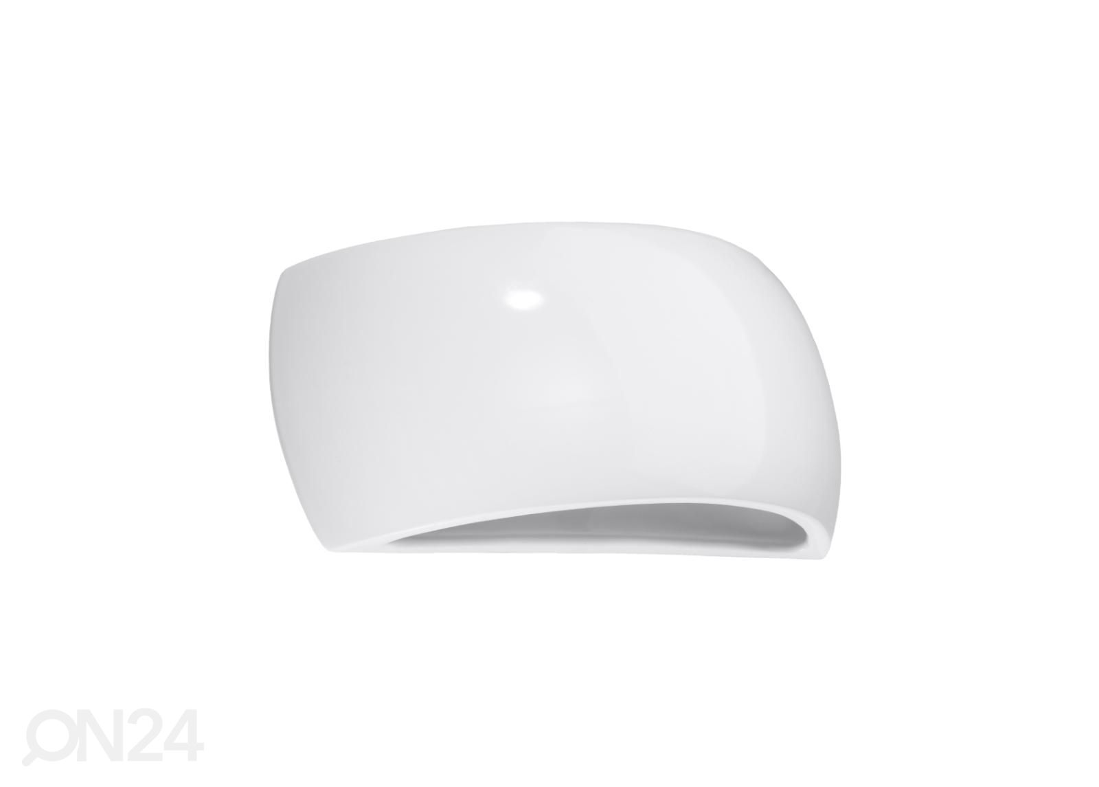 Lakitud seinavalgusti Pontius, valge läikiv suurendatud