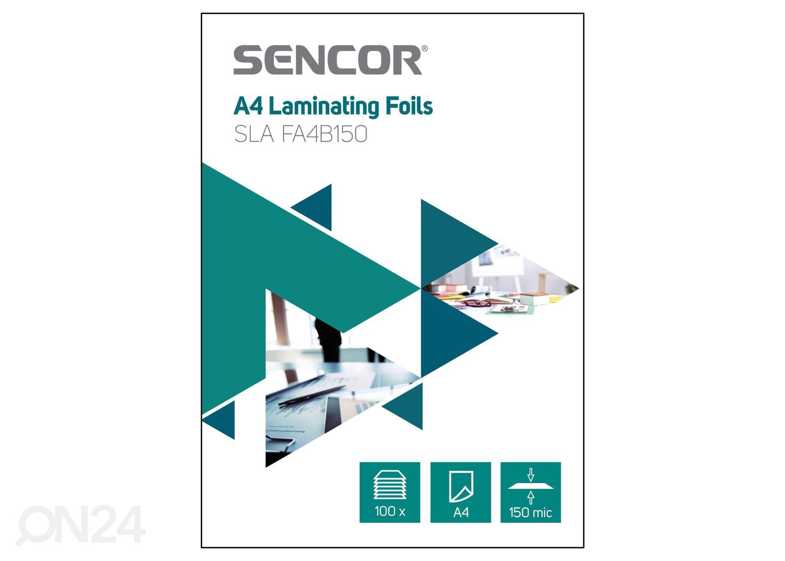Lamineerimiskile Sencor SLAFA4B150 A4, 100 tk suurendatud