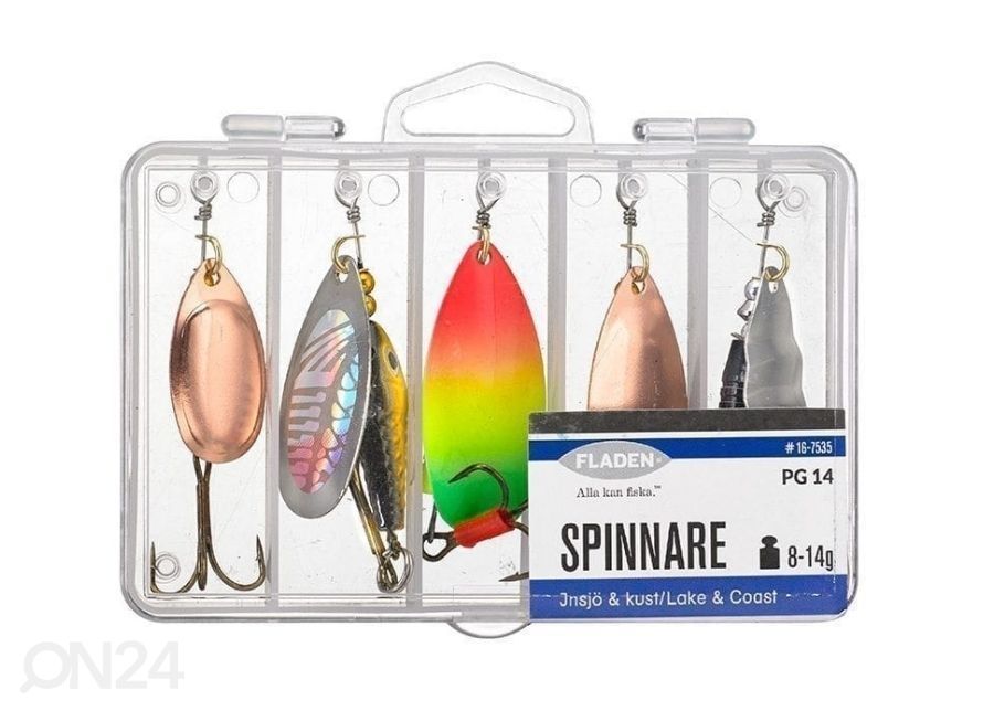 Landikomplekt 5 tk spinner+karp suurendatud