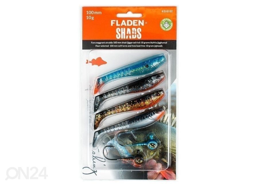 Landikomplekt silikoon 4 tk ja Jigi pead 10 g/10 cm suurendatud