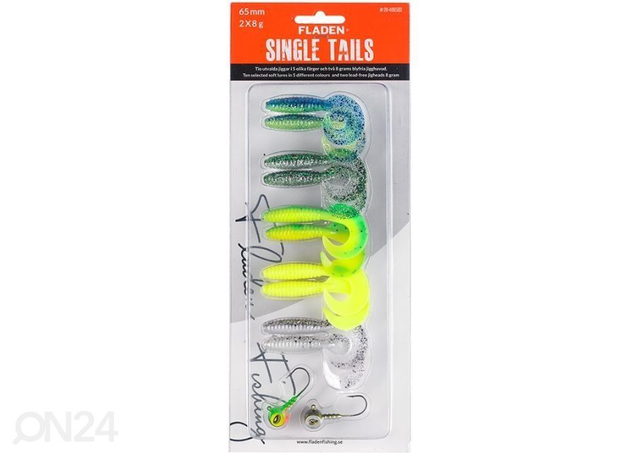 Landikomplekt silikoon 65mm+Jiggi pead 2x8g suurendatud