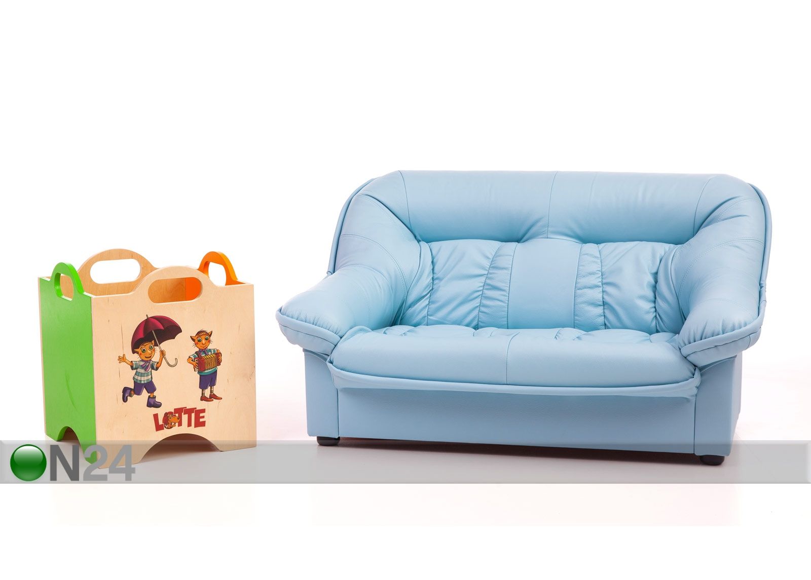 Laste diivan Mini Spencer + mänguasjakast Lotte suurendatud