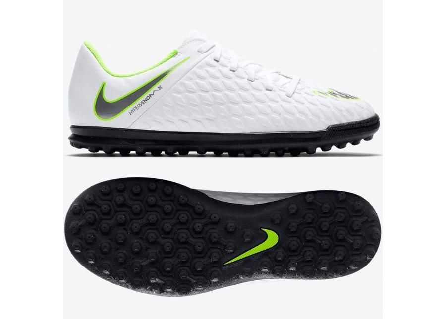Laste jalgpallijalatsid kunstmuru Nike Hypervenom Phantomx 3 Club TF Jr AJ3790-107 suurendatud