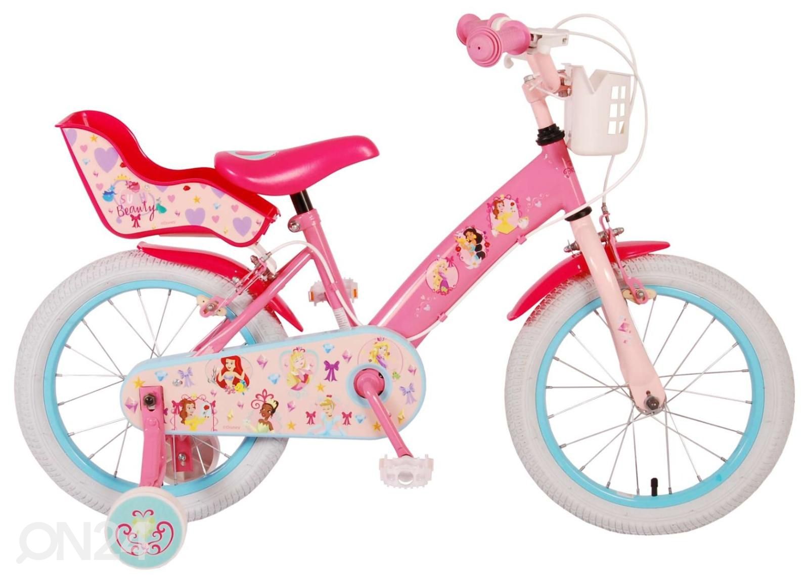 Laste jalgratas 16 tolli Disney Princess suurendatud