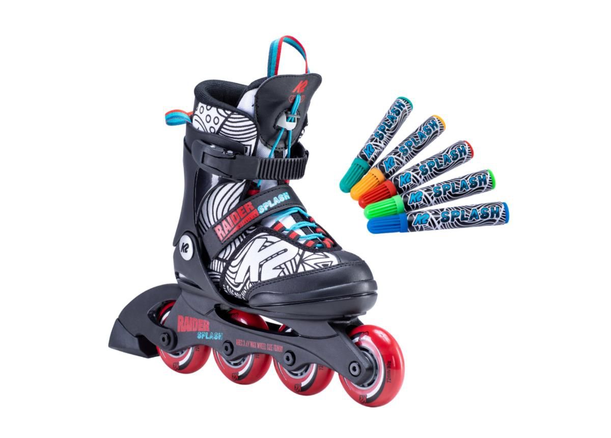 Laste reguleeritavad rulluisud K2 Raider Splash suurendatud