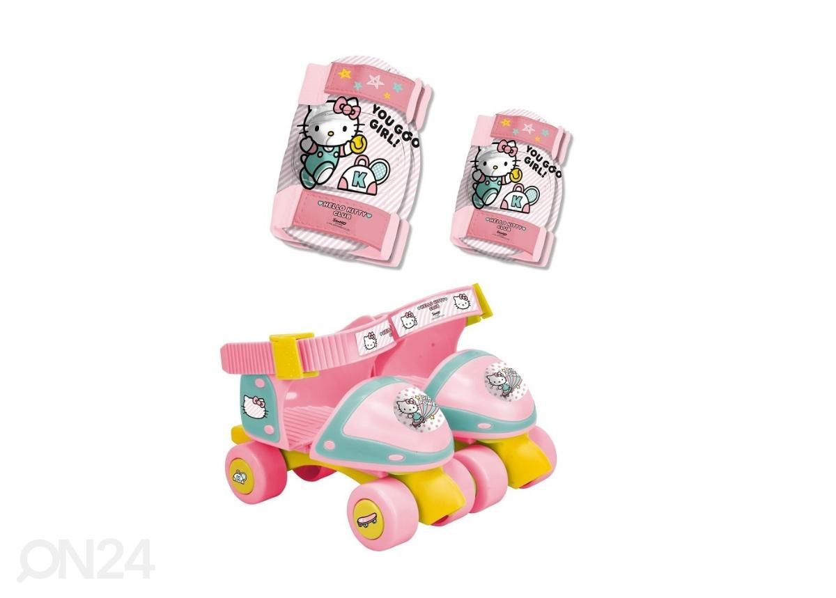 Laste rulluiskude ja kaitsmete komplekt Hello Kitty suurendatud