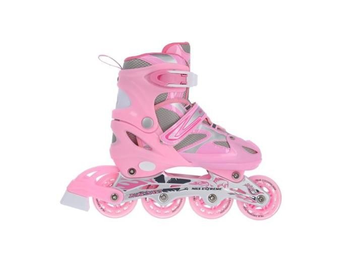 Laste uisud/rulluisud Nils Extreme 2w1 Pink 31-34 NH18366 A suurendatud