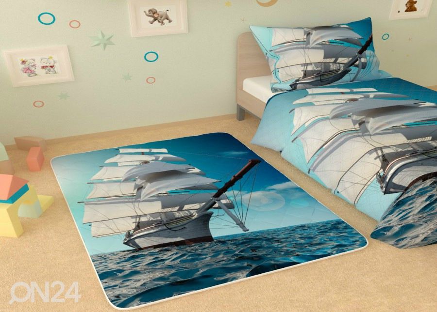 Lastevaip Valge puri 145x190 cm suurendatud
