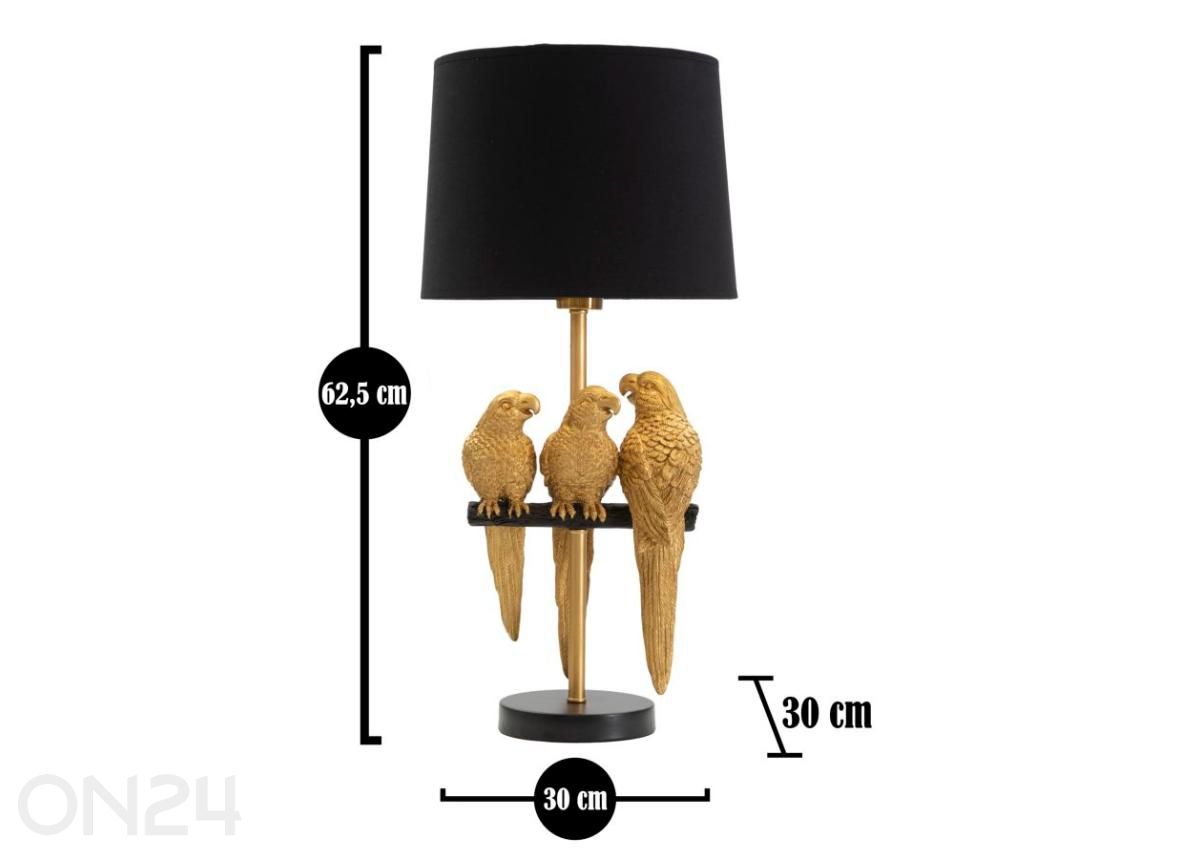 Laualamp Pappagalli 30x62,5 cm suurendatud mõõdud