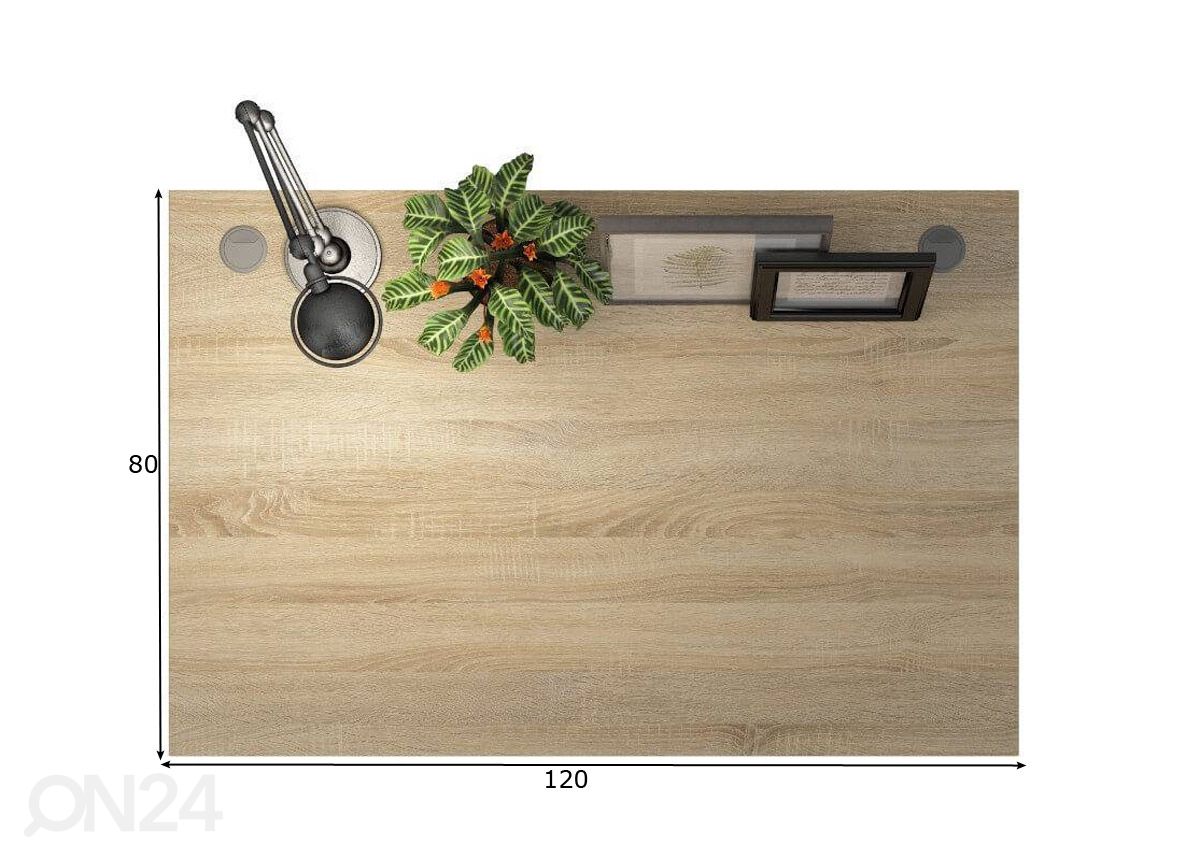 Lauaplaat Prima 120 cm suurendatud mõõdud