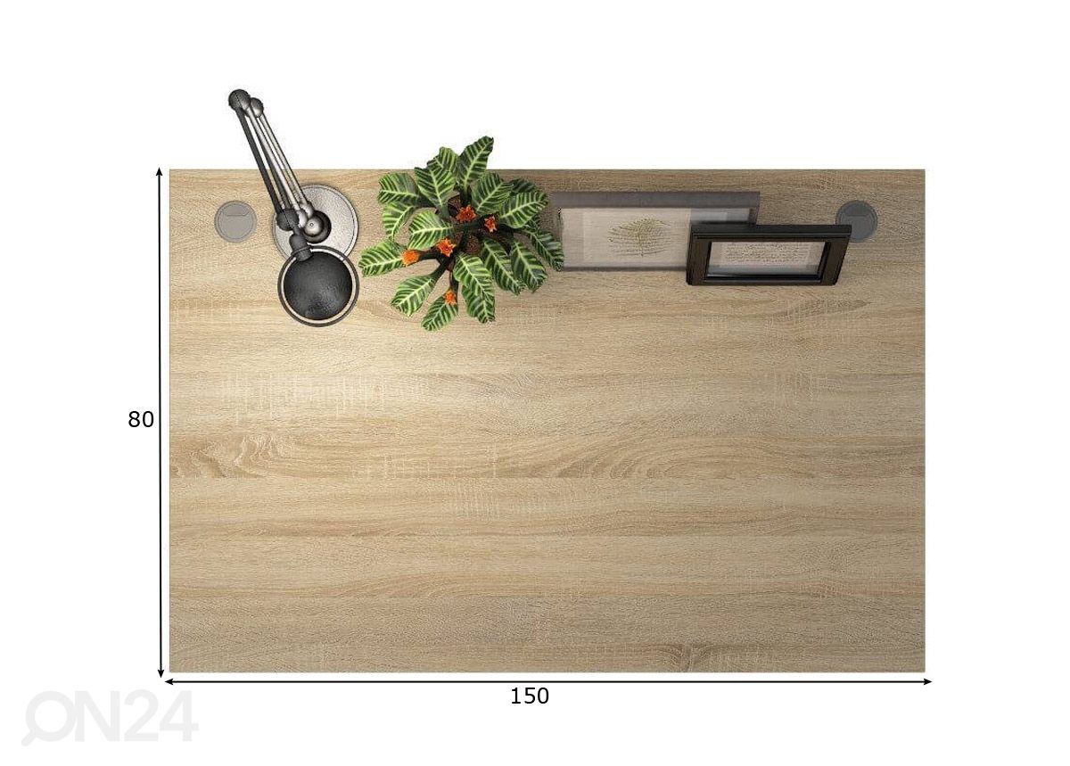 Lauaplaat Prima 150 cm suurendatud mõõdud