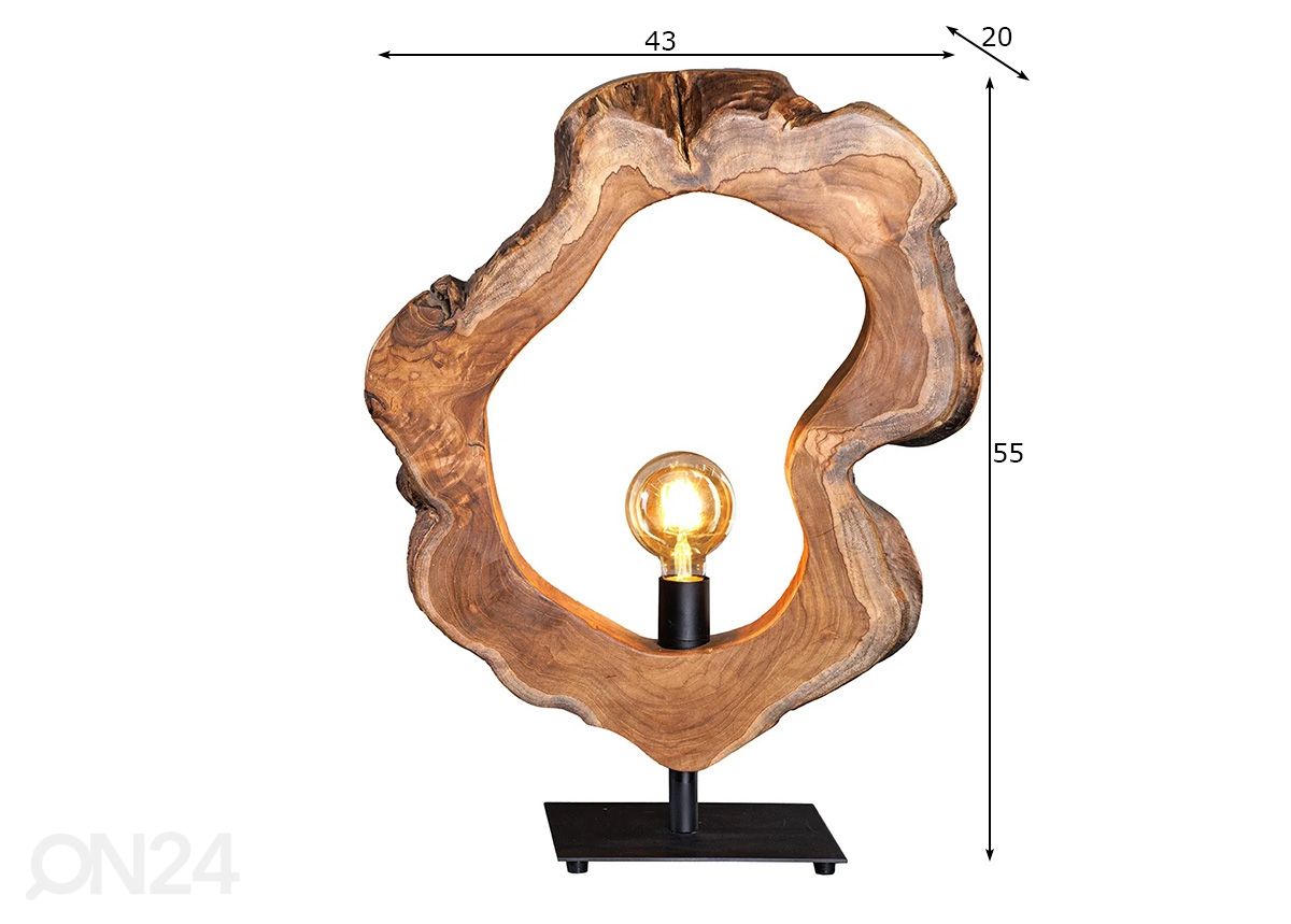 Lauavalgusti Organic Artwork suurendatud mõõdud