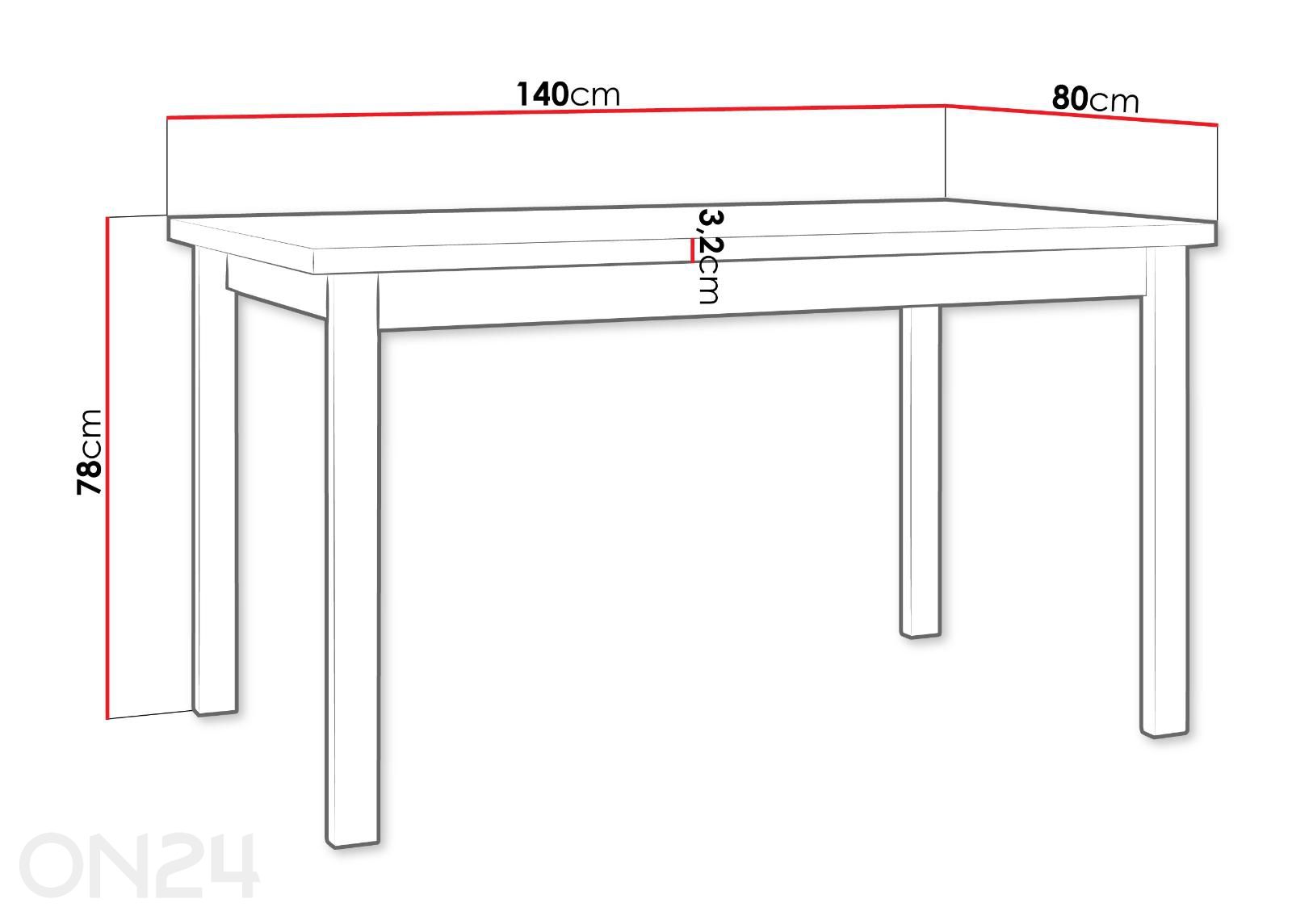 Laud Alba M suurendatud mõõdud