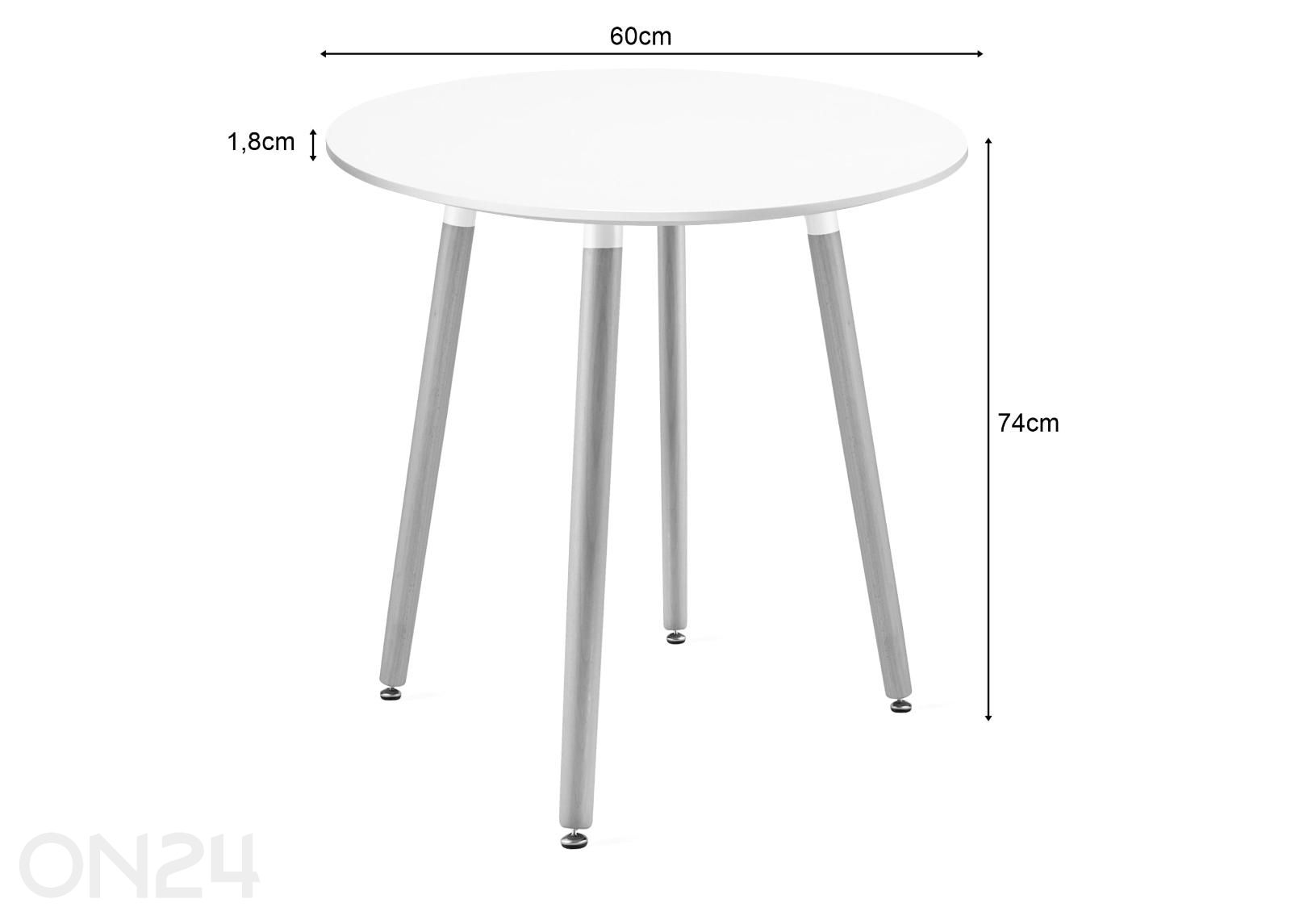 Laud Kami Ø 60 cm suurendatud mõõdud