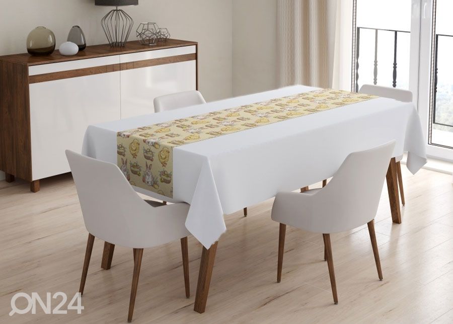 Laudlina Easter Chickens and Rabbits 40x280 cm suurendatud