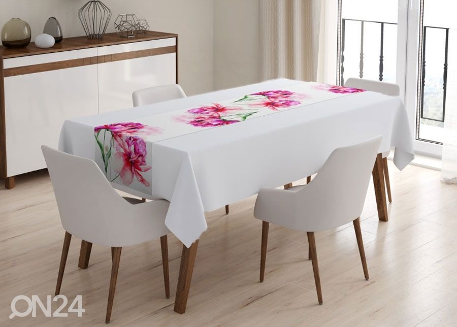 Laudlina Watercolor peonies 40x140 cm suurendatud