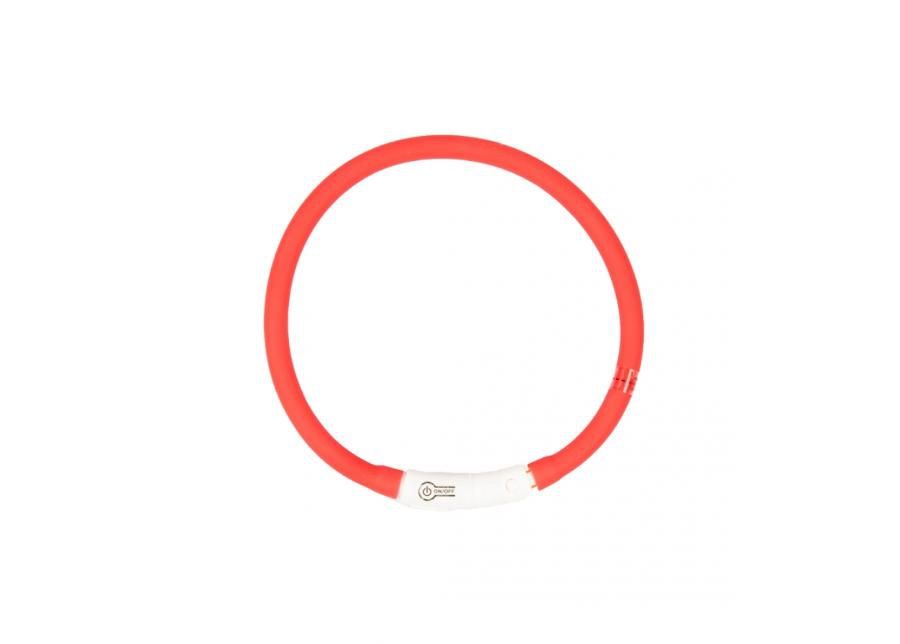 Led helkur kaelarihm 70cm punane usb liides Duvo+ suurendatud