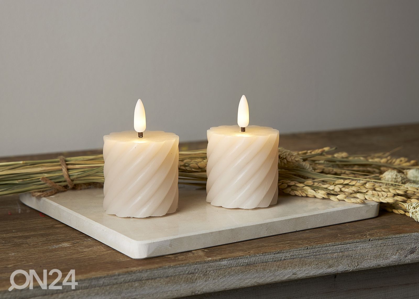 LED küünalde komplekt Flamme Swirl 2tk suurendatud