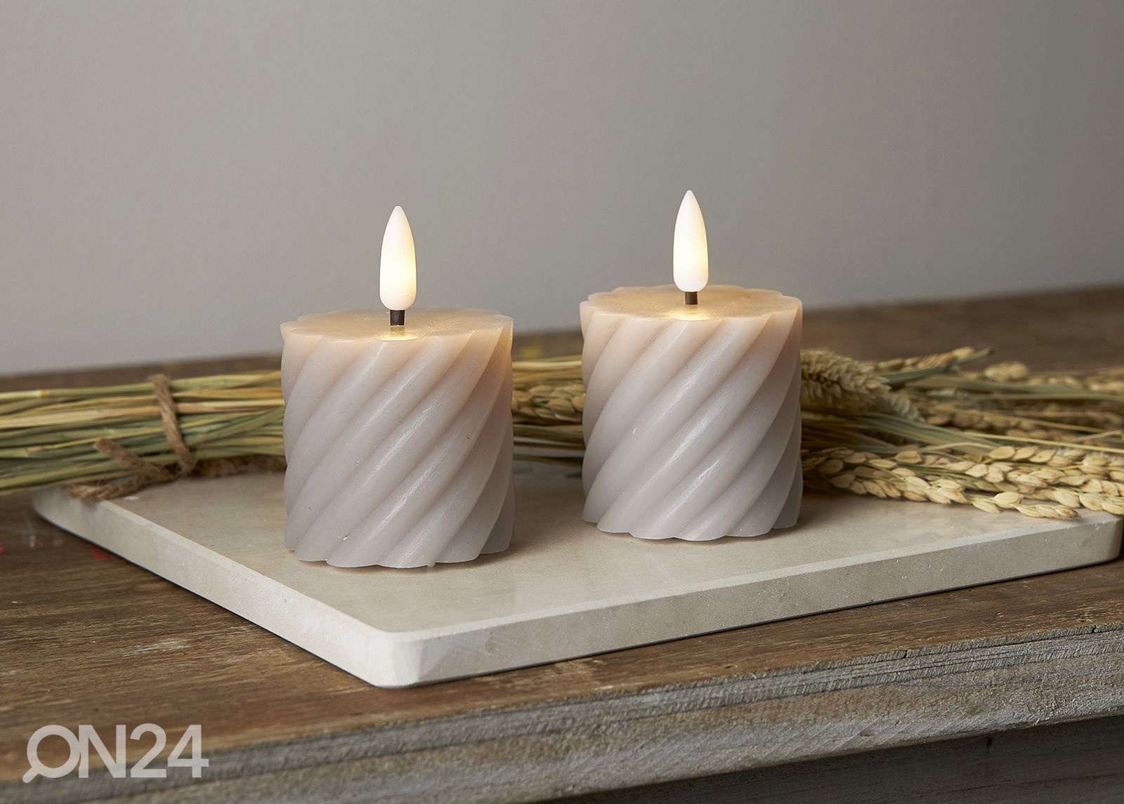 LED küünalde komplekt Flamme Swirl 2tk suurendatud