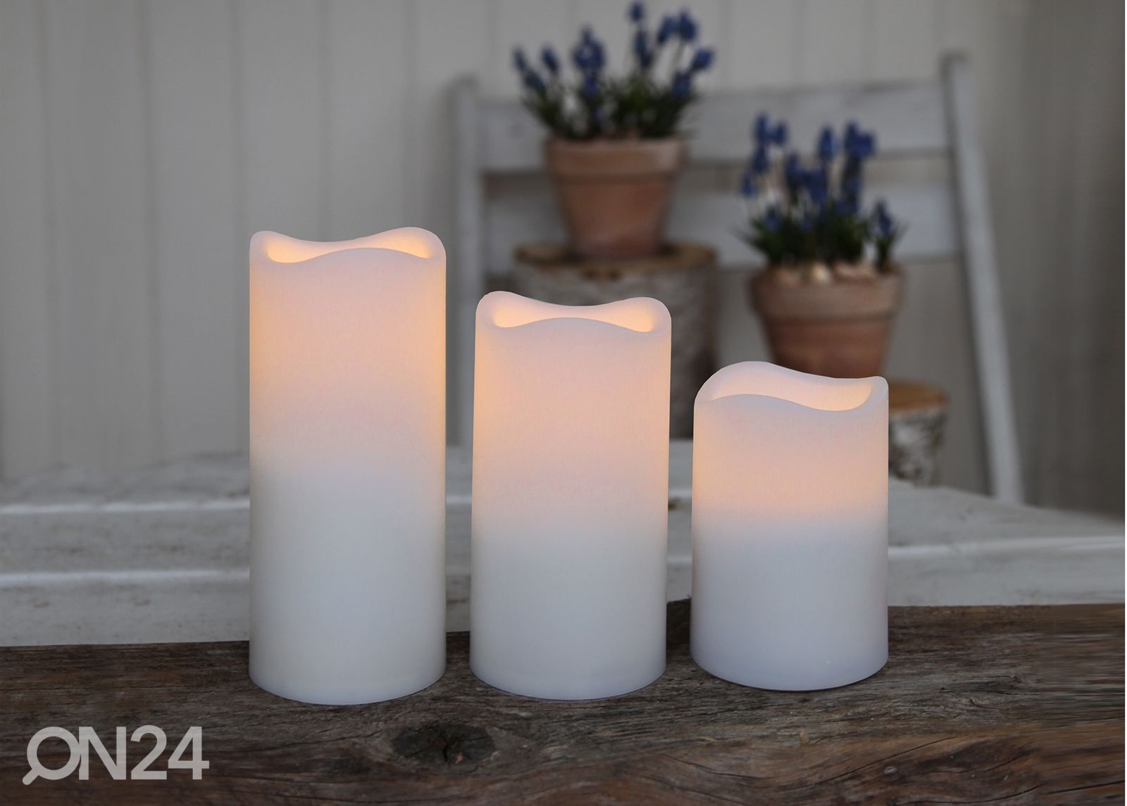 LED küünalde komplekt Paul, 3 tk suurendatud