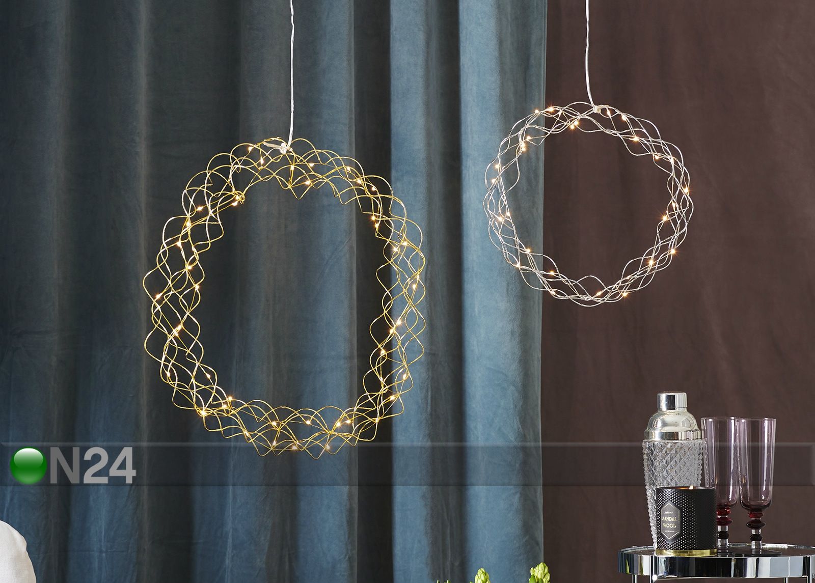 LED pirnidega dekoratsioon Curly suurendatud