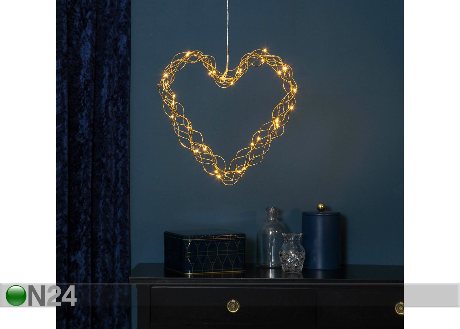 LED tuledega süda Curly suurendatud