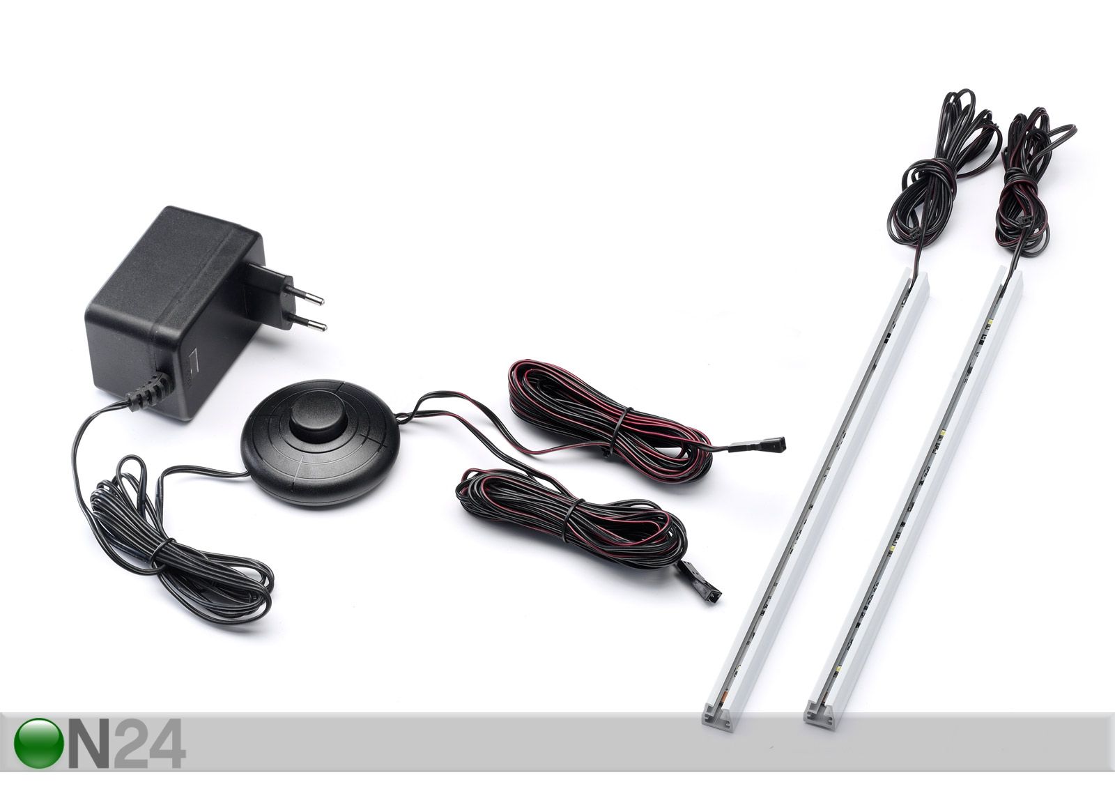 LED-valgustite komplekt klaasriiulitele suurendatud