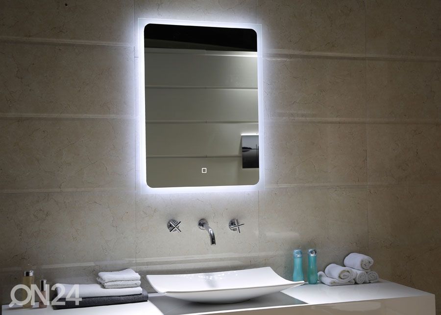 LED valgustusega peegel NordHome 50x70 cm suurendatud