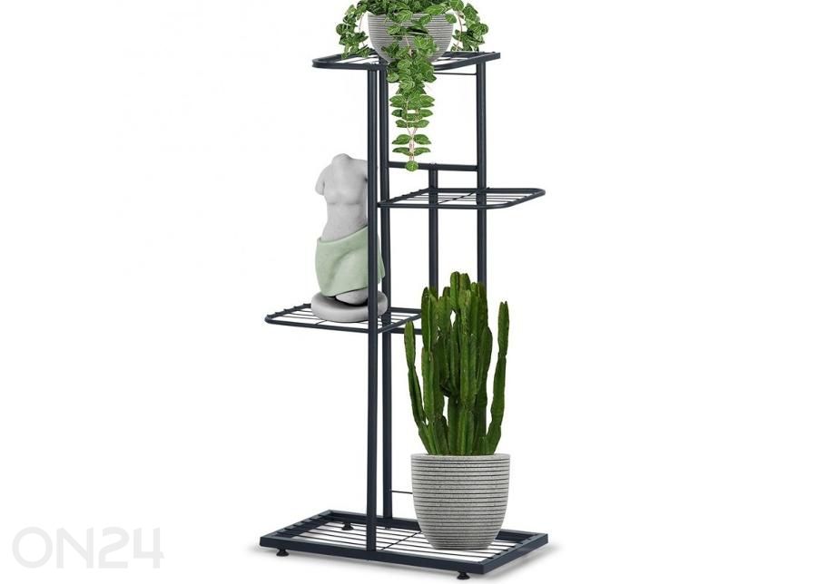 Lillepostament 4 tasandiga, must suurendatud