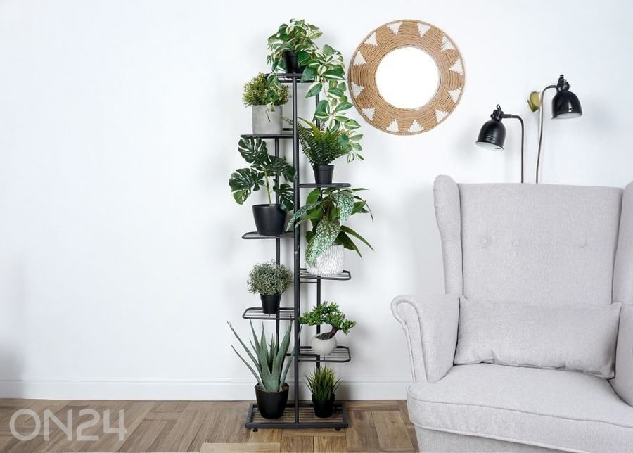 Lillepostament 8 tasandiga, must suurendatud