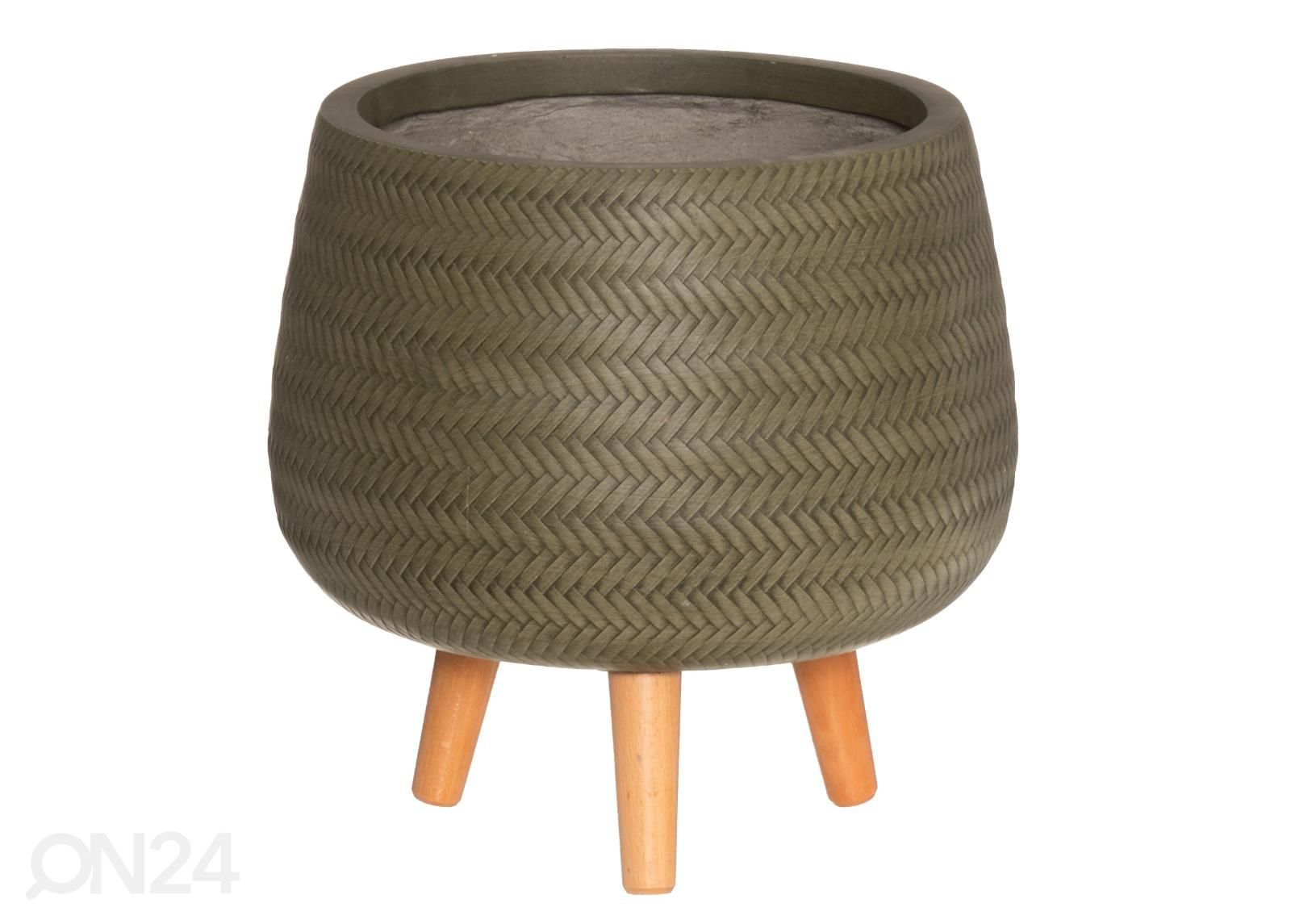 Lillepott puidust jalgadel 24x24x27 cm suurendatud