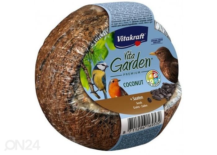 Lindude maius täidetud kookospähkel 3/4 360 g suurendatud