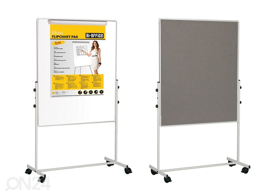 Loengutahvel kahepoolne Bi-office 100x100 cm suurendatud