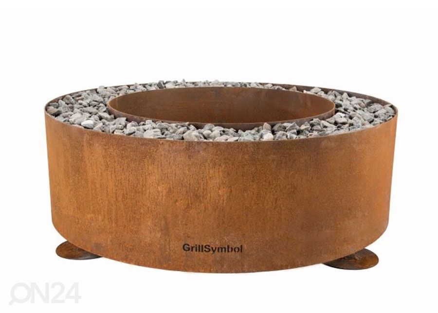 Lõkkealus Cor-Ten terasest GrillSymbol Luna suurendatud